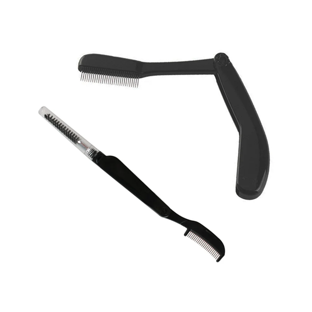 2 pezzi strumento per lo styling delle sopracciglia pettine e spazzola a doppia estremità per modellare la precisione per la pelle sensibile spazzola per sopracciglia