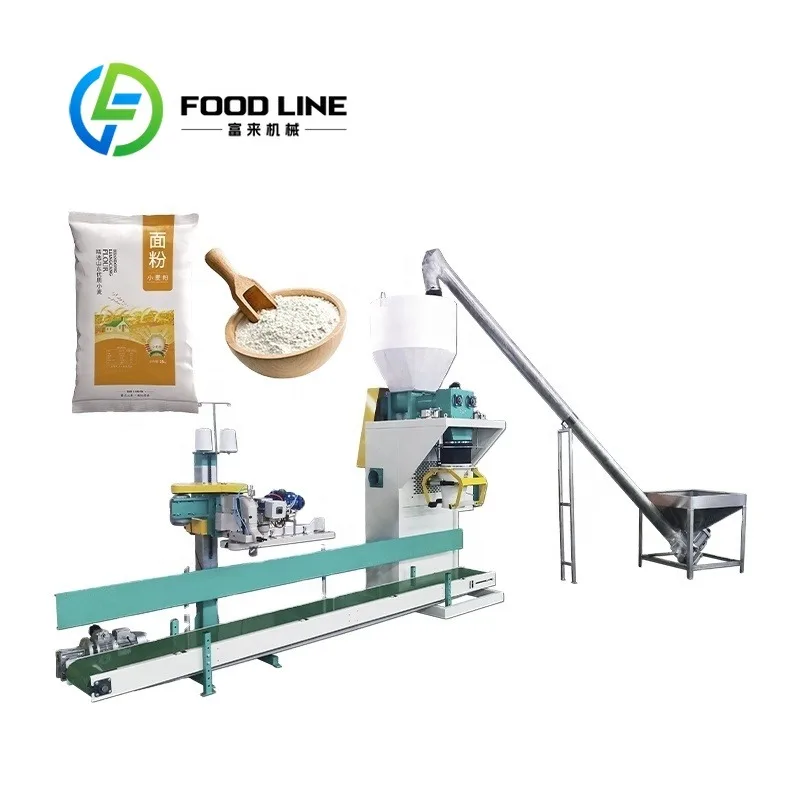 Semi-automatic 5kg 10kg 30kg 50kg Bread Flour Sugar Flour Wheat Flour Washing Powder Wax Powder Packing Machinecustomize