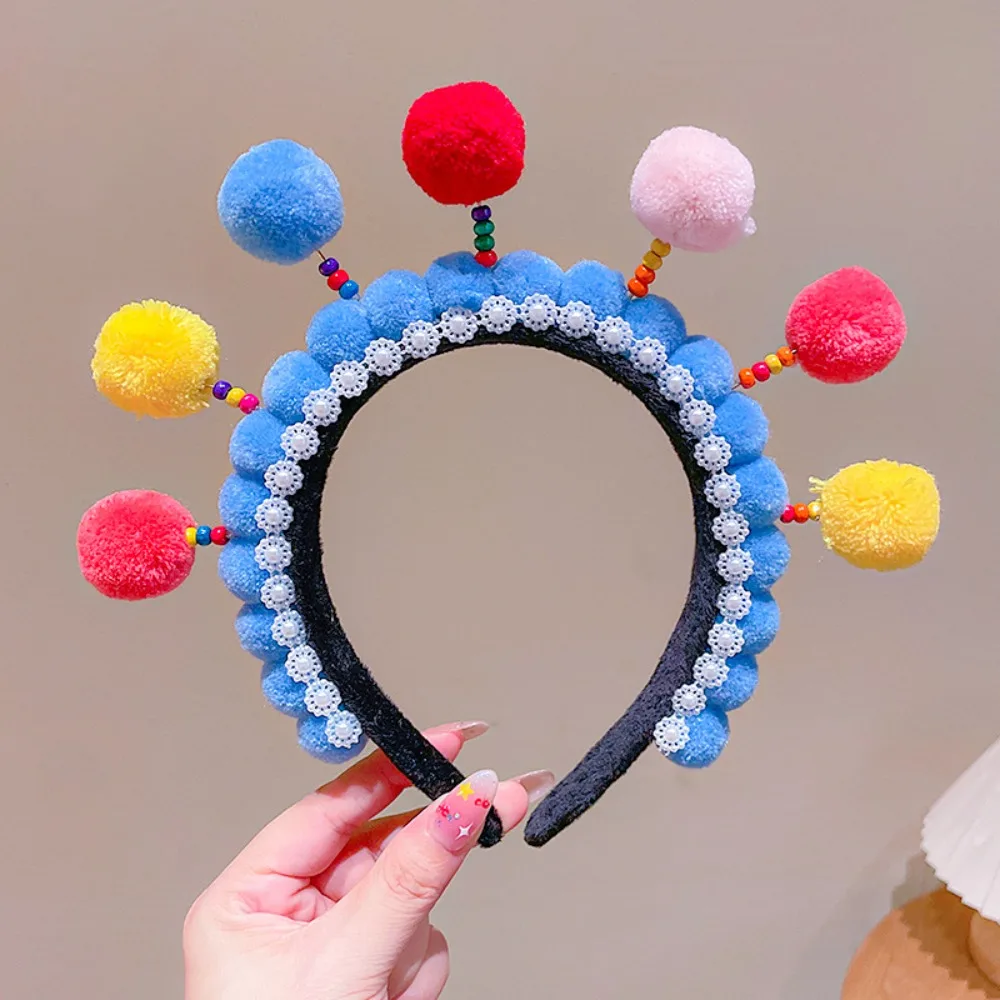 

Tassel Beijing Opera Headband Tang Suit Hair Hoop Chinese New Year Headwear Pearl Girl Hair Accessories Hanfu Headwear Girls