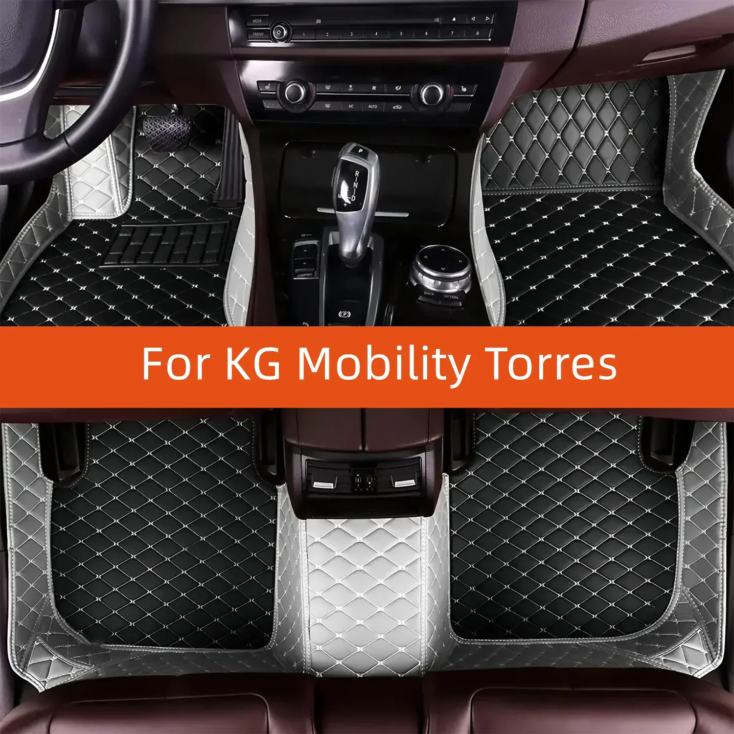 Custom Leather Car Floor Mat For KG Mobility Torres 2023 2024 2025 2026 2027 2028 Car Mat Interior