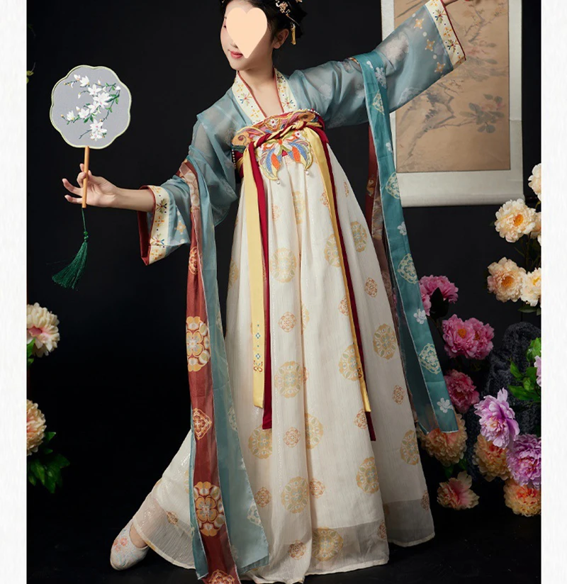 Tang dynasty babado hanfu vestido para mulheres, antigo traje cosplay tradicional chinês, vestido princesa carnaval, vestido de fada hanfu dance