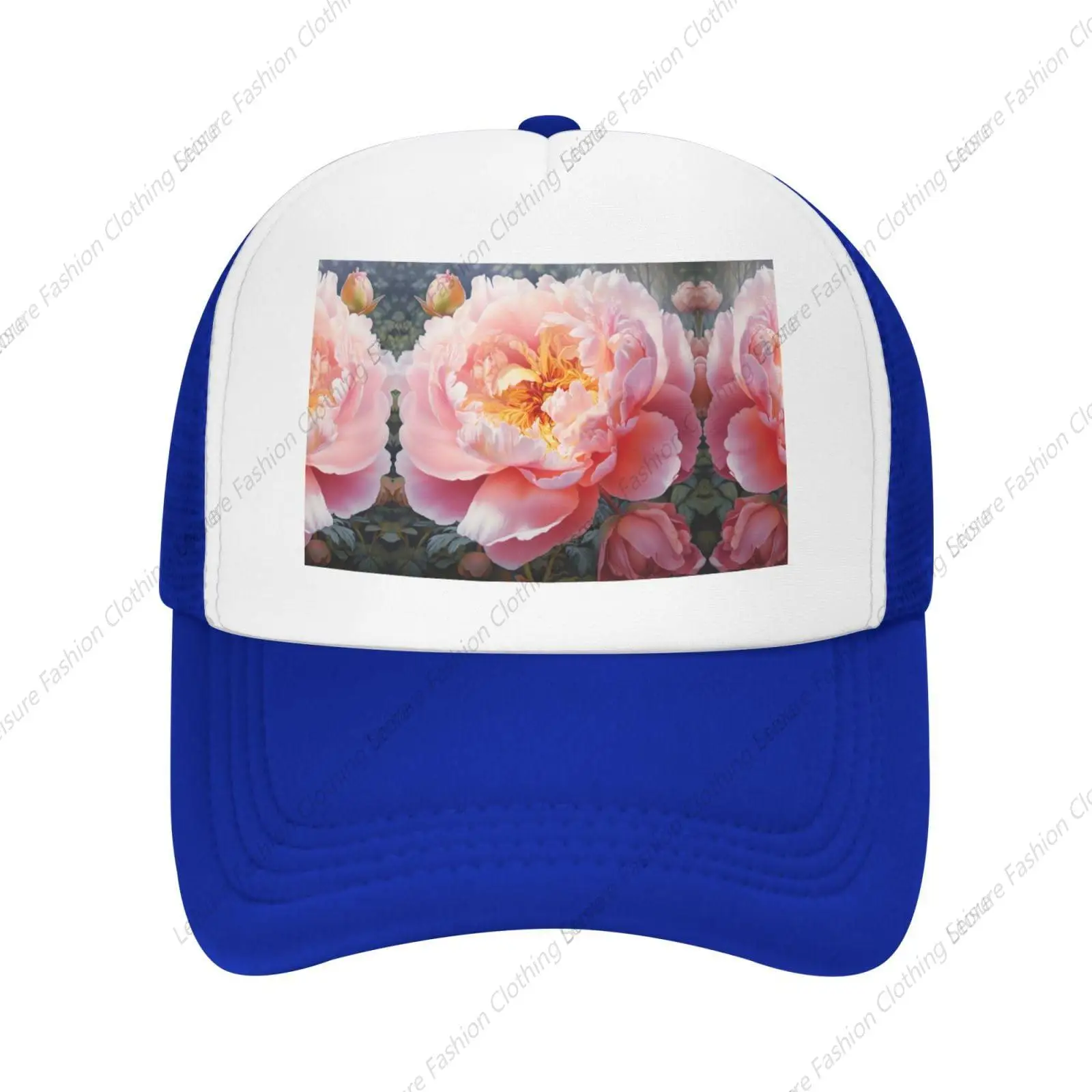 Garden Peony Dad Golf Hats Mesh Baseball Cap Adjustable Polo Hat for Men Women Sport Caps