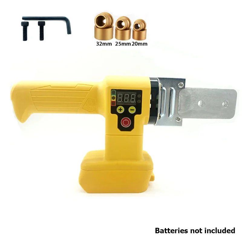 Saldatrice di plastica Cordless PE/PPR/PB/PPC saldatrice per tubi di fusione di tubi Max 320 ° riscaldamento del tubo per batteria Dewalt 20V 18V