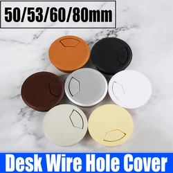 1PCS 50-80mm Desk Wire Hole Cover ABS Plastic Table Cable Organizer Cable Cord Grommet Table Cable Hole Cover Cable Outlet Port