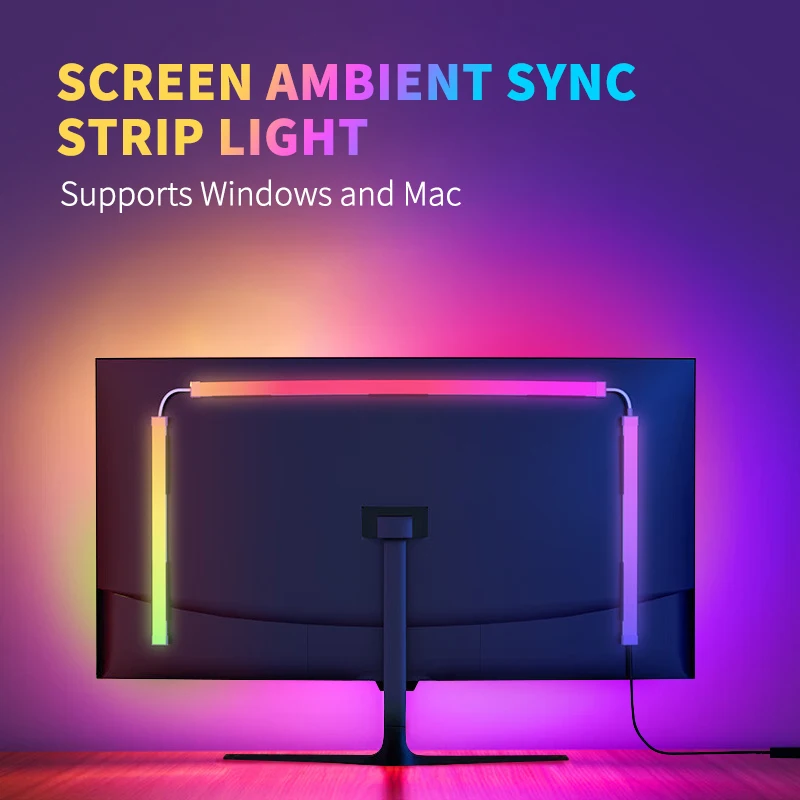 Lampa podświetlająca do monitora Smart Ambient PC Display Sync LED Strip Light RGB Dream Color Używana do dekoracji atmosfery komputera