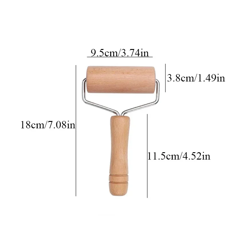 Wooden Rolling Pin Hand Dough Roller for Pastry Fondant Cookie Dough Chapati Pasta Bakery Pizza Kitchen Tool Pizza  Rolling Pin