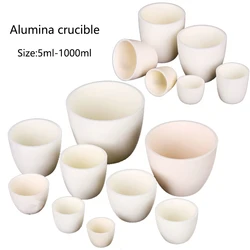 1 stücke alumina tiegel Korund Tiegel 5ml-1000ml 99% Alumina Asche Tiegel Ohne Abdeckung für Experiment