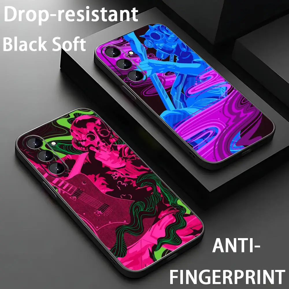 Fashion guitarist Swiss ghoul Phone Case For Samsung Galaxy S26 S25 S24 S23 S22 S21 Plus Ultra Fold A Soft Black