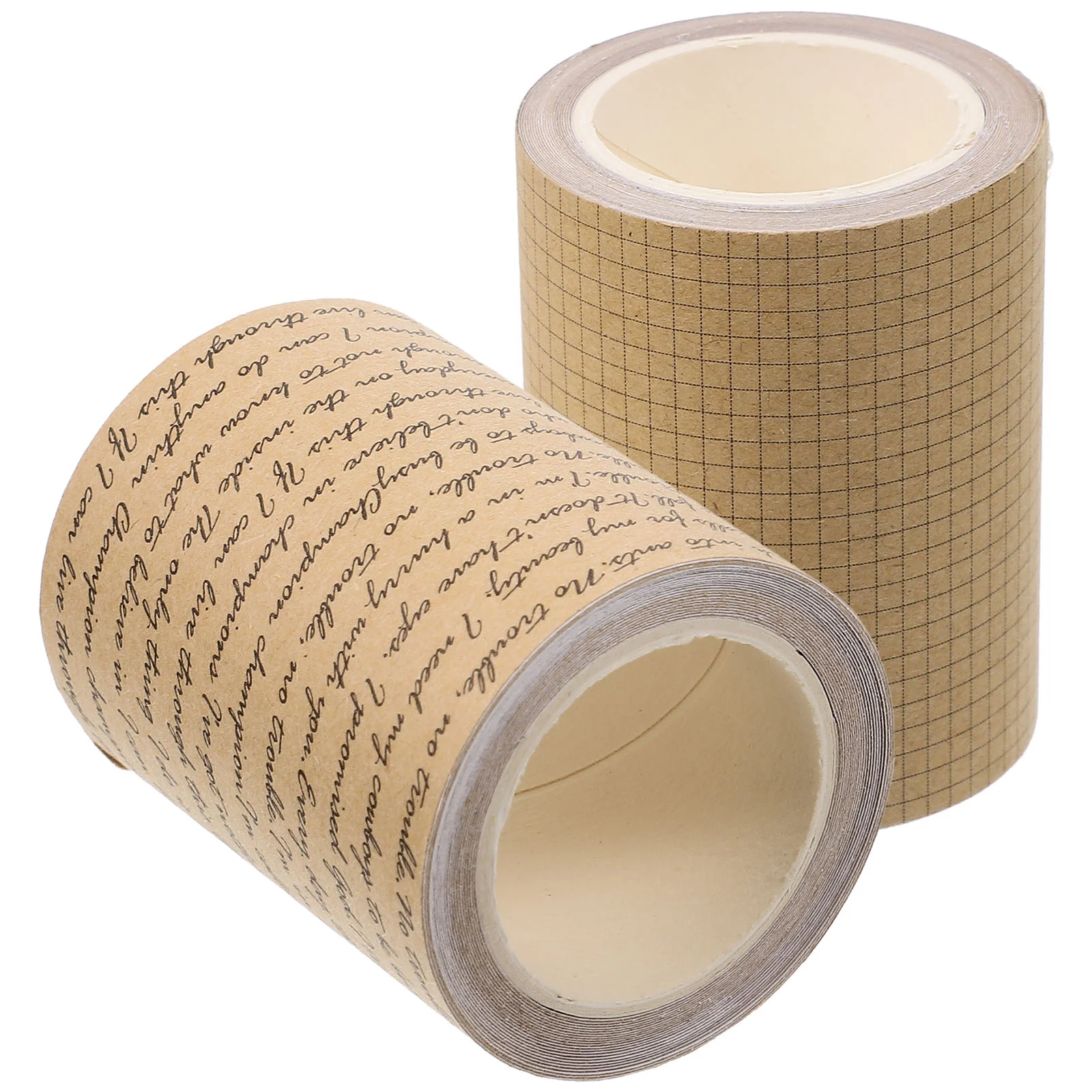 2 Rolls Vintage Decor Multi-purpose Tape Scrapbooking Supplies Japanese-style Brown Paper Decorative Handbook Decors