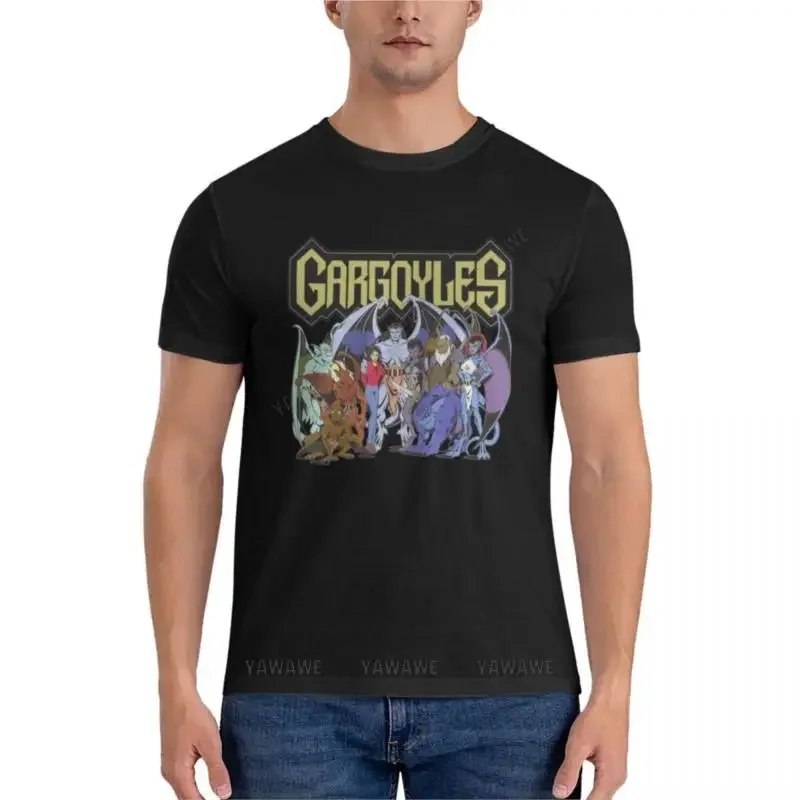 Gargoyles-Camiseta clásica de algodón para hombre ropa estética de manga corta de marca