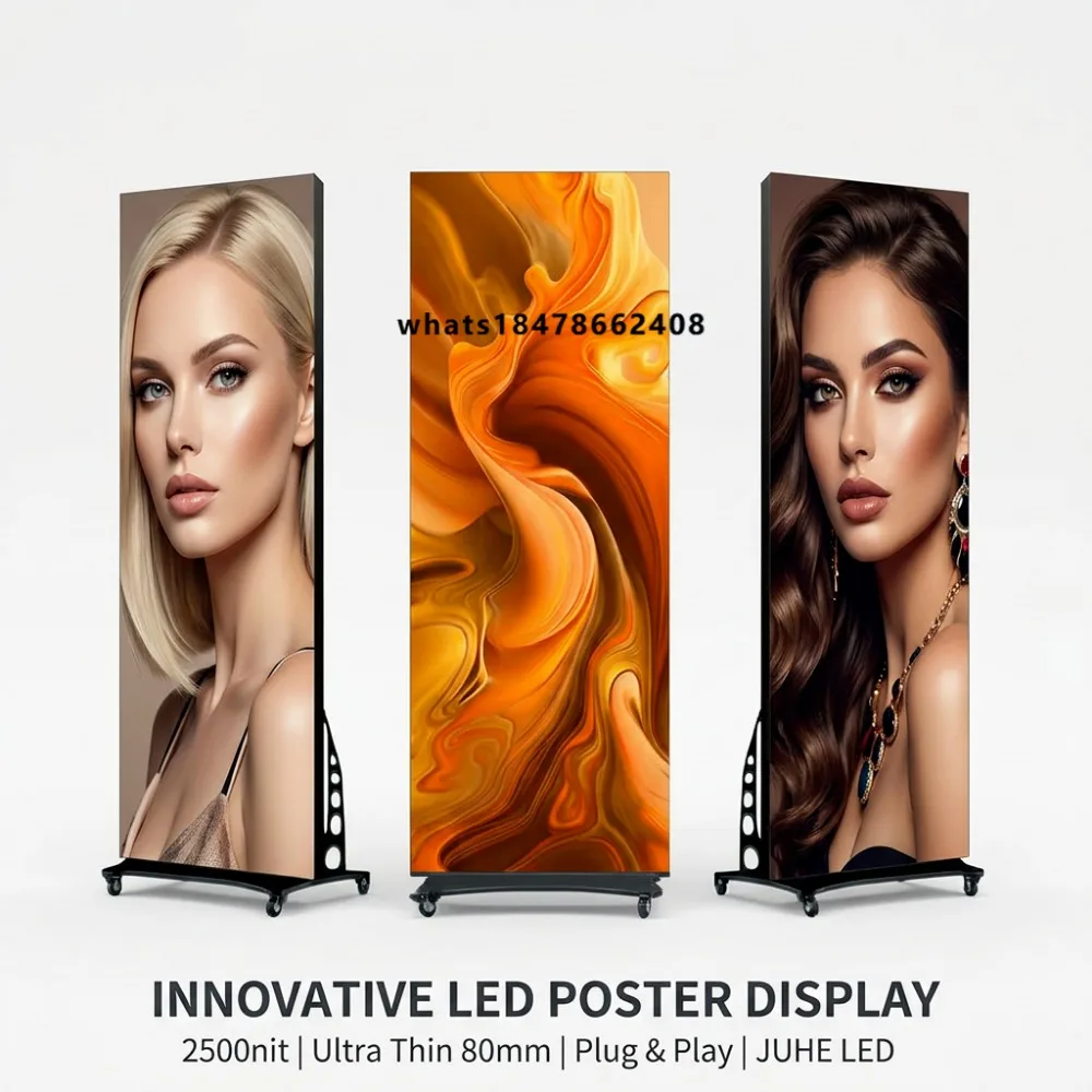 High Brightness Vertical LED Digital Signage Floor-to-ceiling Commercial Advertising Machine P1.25 P1.538 P2 LED Display