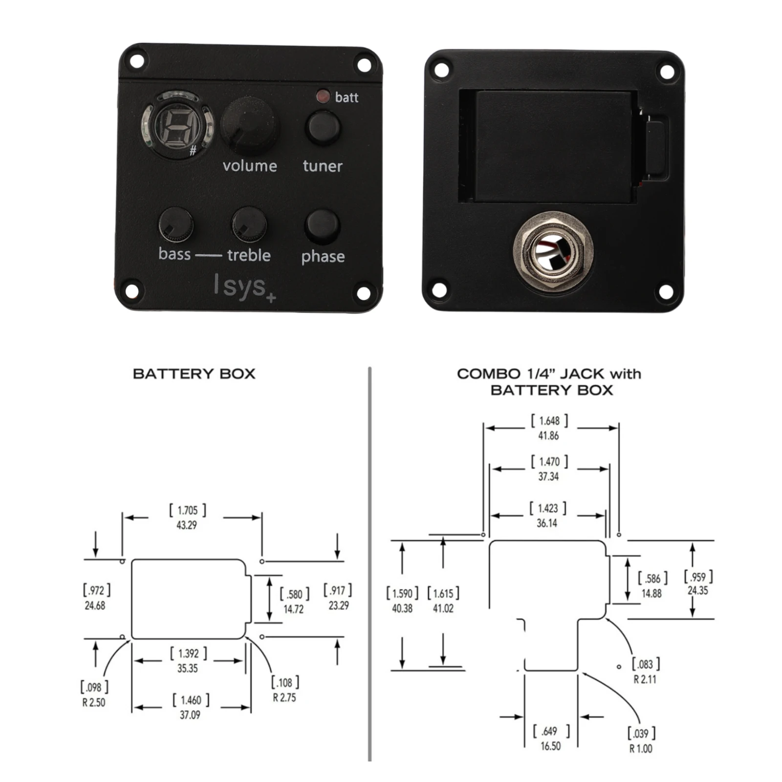 Black Pickup System Acoustic Guitar Preamp Acoustic Guitar Pickup Low Indicator Piezo Mic Sleek Design Black Pickup
