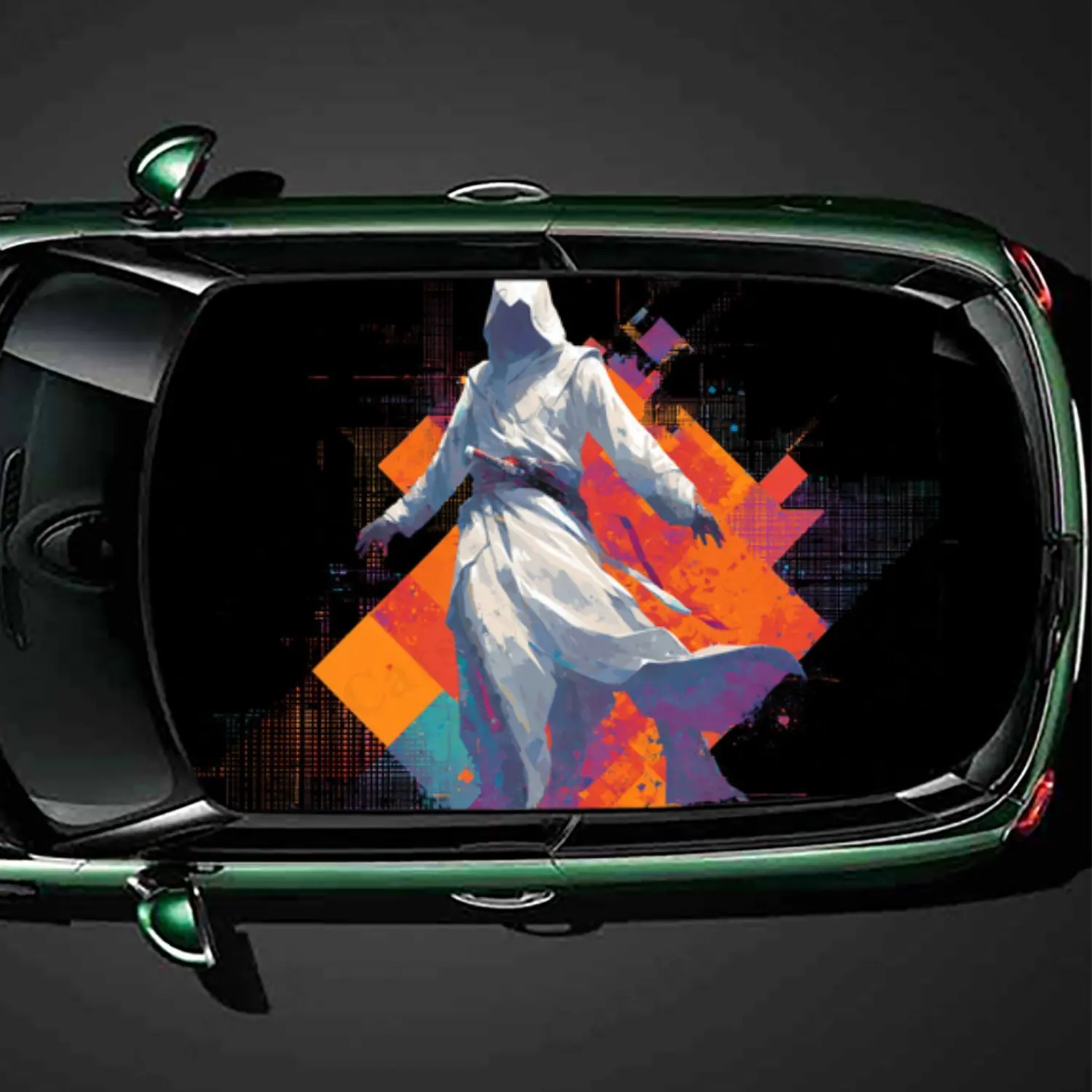 

Colorful Dimension Hermit Car Roof Sticker, PVC Self-Adhesive Waterproof Car vinyl Decal, Car Decoration Protection Stickers, Ea