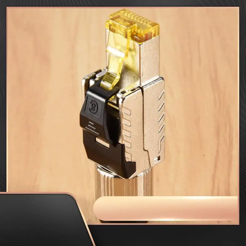 

6-Pack Tool Free Shielded RJ45 Cat 8, Cat8 Field Termination Plug, Cat8 Connector, Cat8 Plug