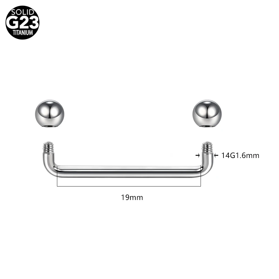 Titanium Piercings Double Ball Staple Micro Dermal Anchor Bars