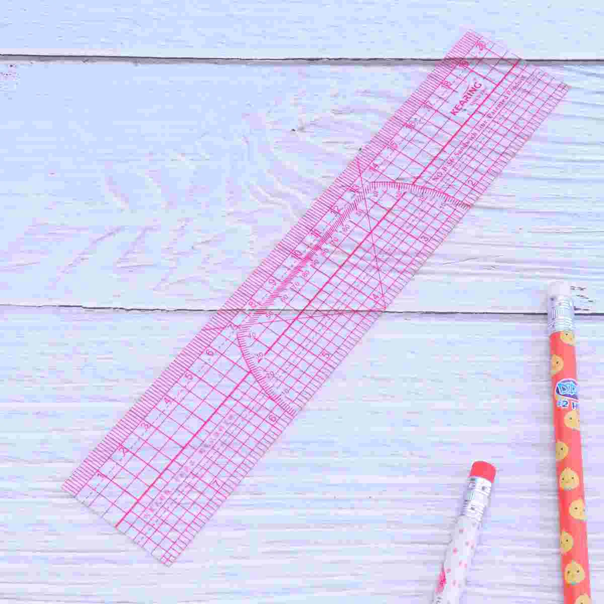 Scale Ruler Plastic Measuring Tool Multifunction Ruler Scale Ruler Math Measurement Measuring Draft Rulers for Home School Offic