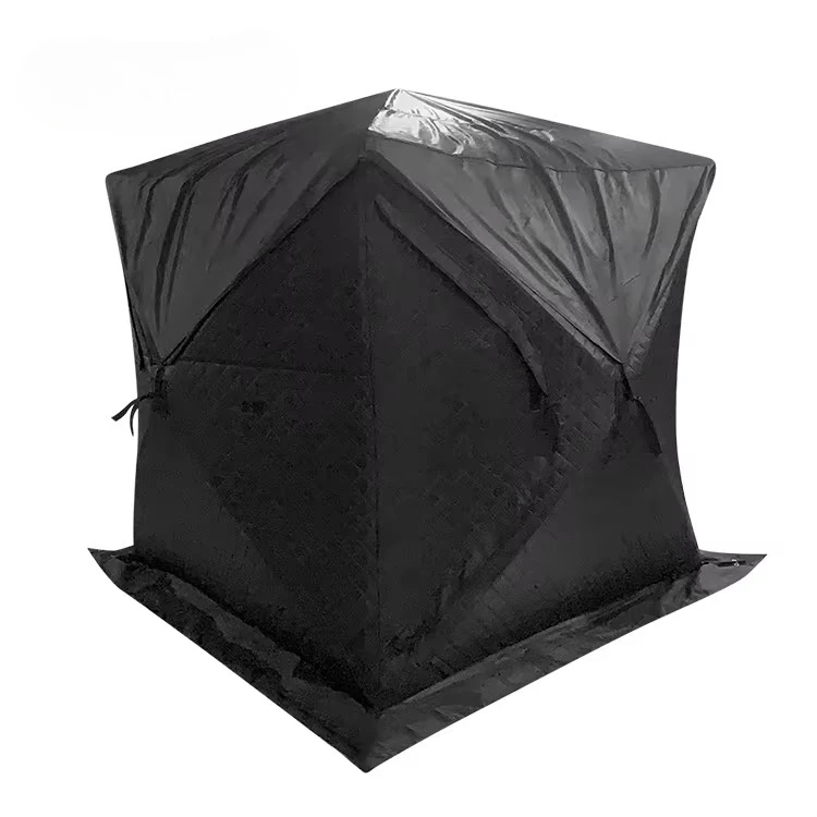 Tienda de sauna portátil al aire libre, Zelt de fácil instalación de los años 60 para sauna Oxford impermeable de 3 capas para 3 personas