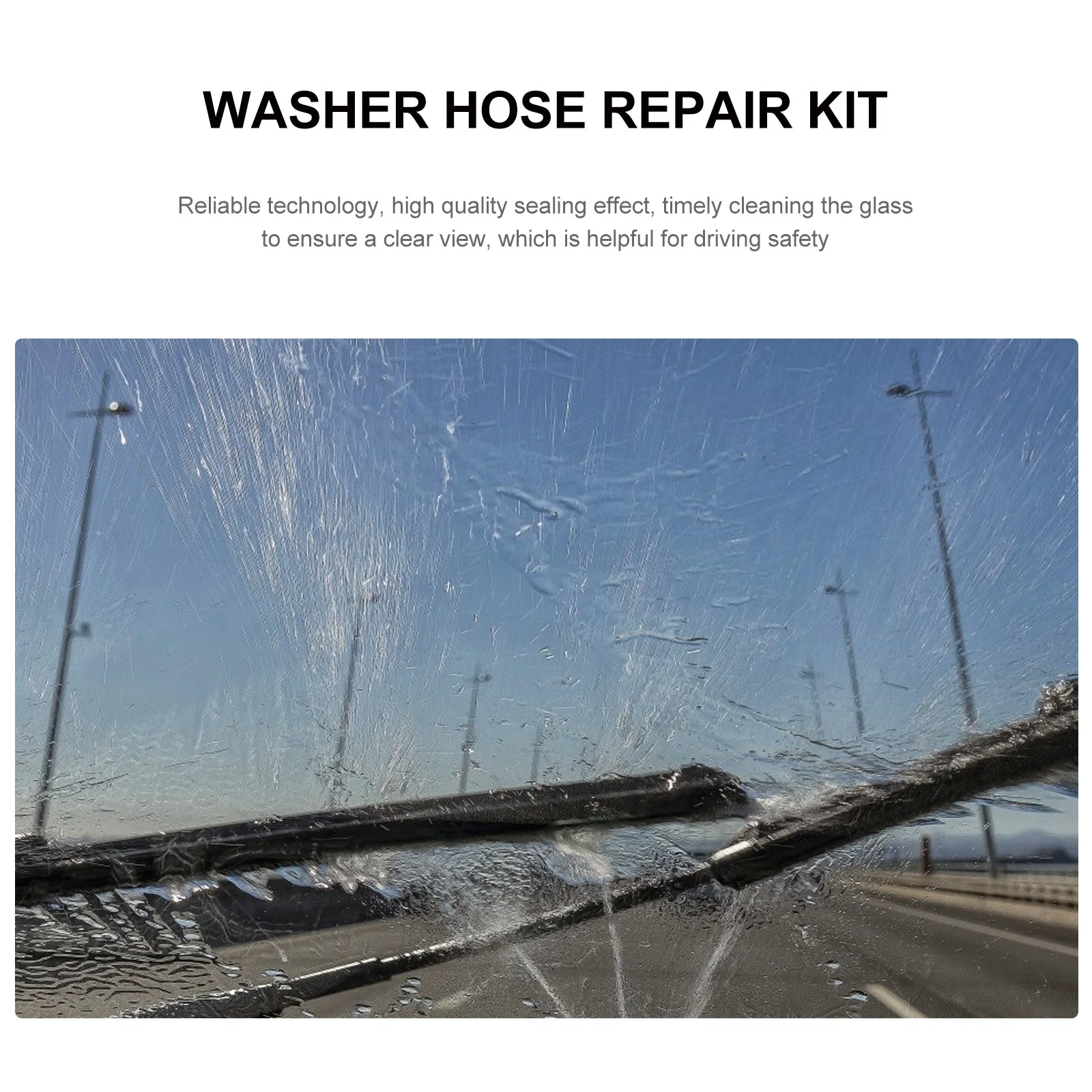 Kit de reparación de manguera limpiaparabrisas, boquilla de pulverización para coche, conectores de manguera, fácil de instalar, limpieza rápida, boquilla de pulverización para parabrisas, 6 uds.