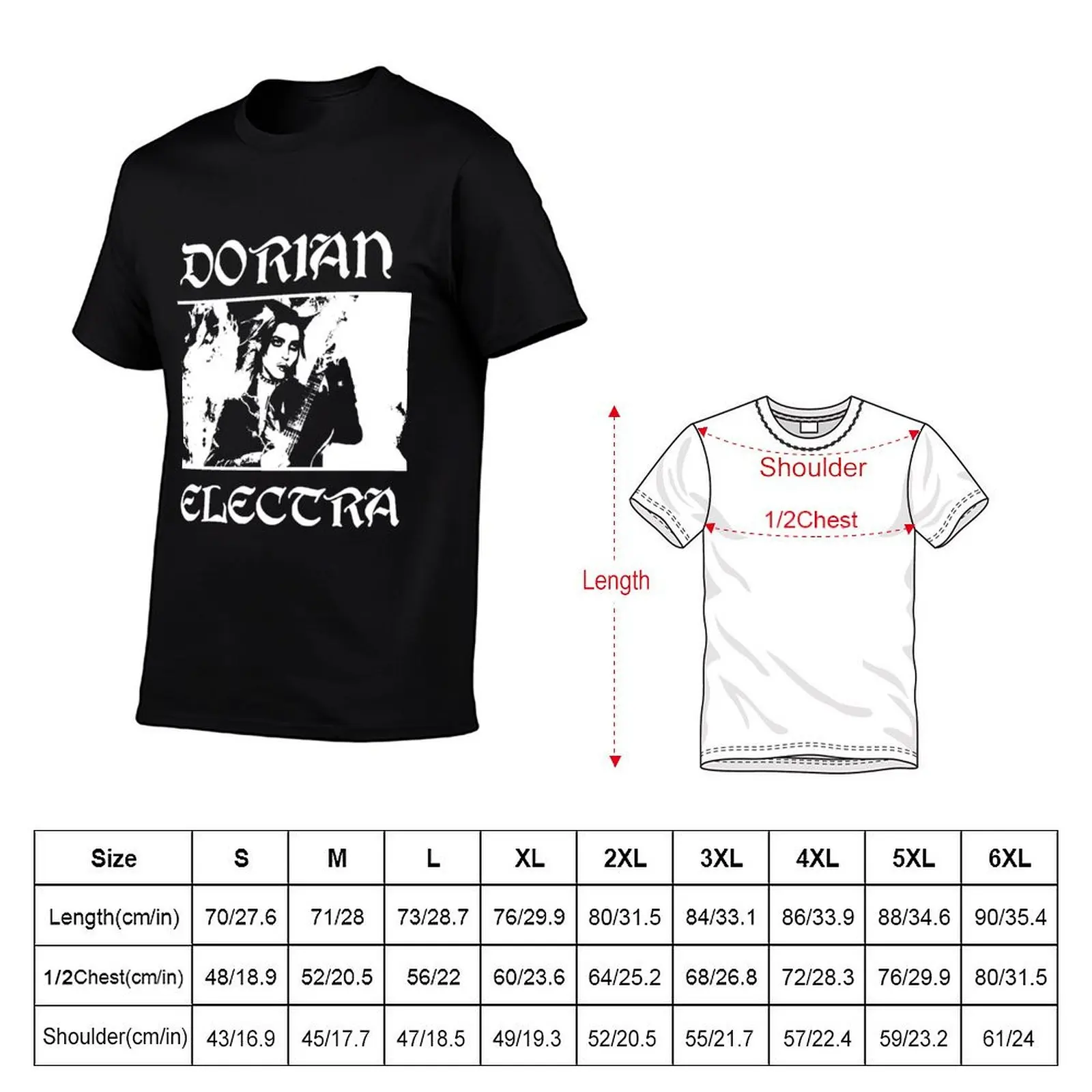 Dorian Electra Metal Classic T-Shirt Big and Tall Casual T-Shirt