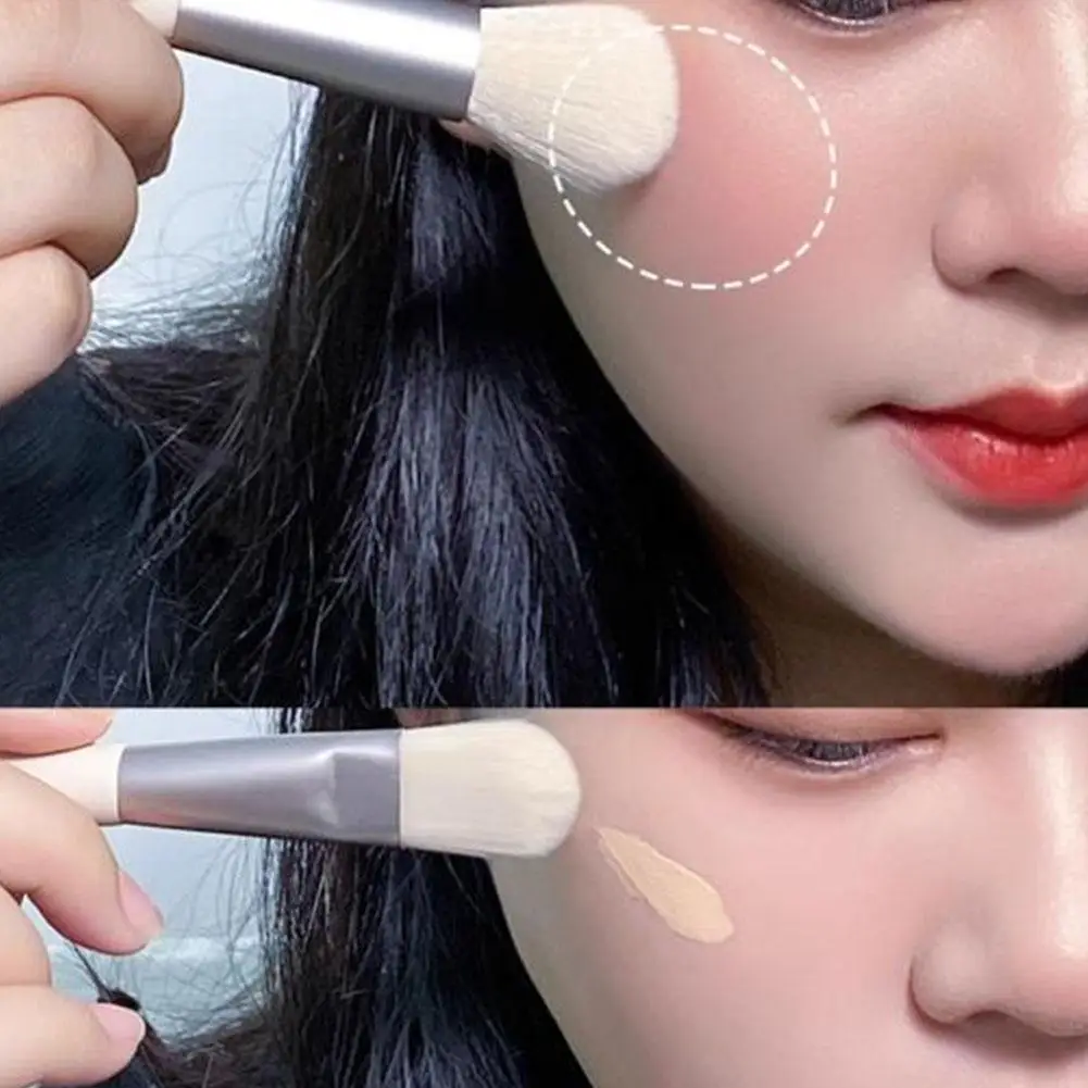 8 قطع/مجموعة فرشاة مكياج ناعمة لخافي عيوب البشرة وأحمر الخدود وفرشاة بودرة ظلال العيون وفرشاة كريم الأساس وأدوات التجميل