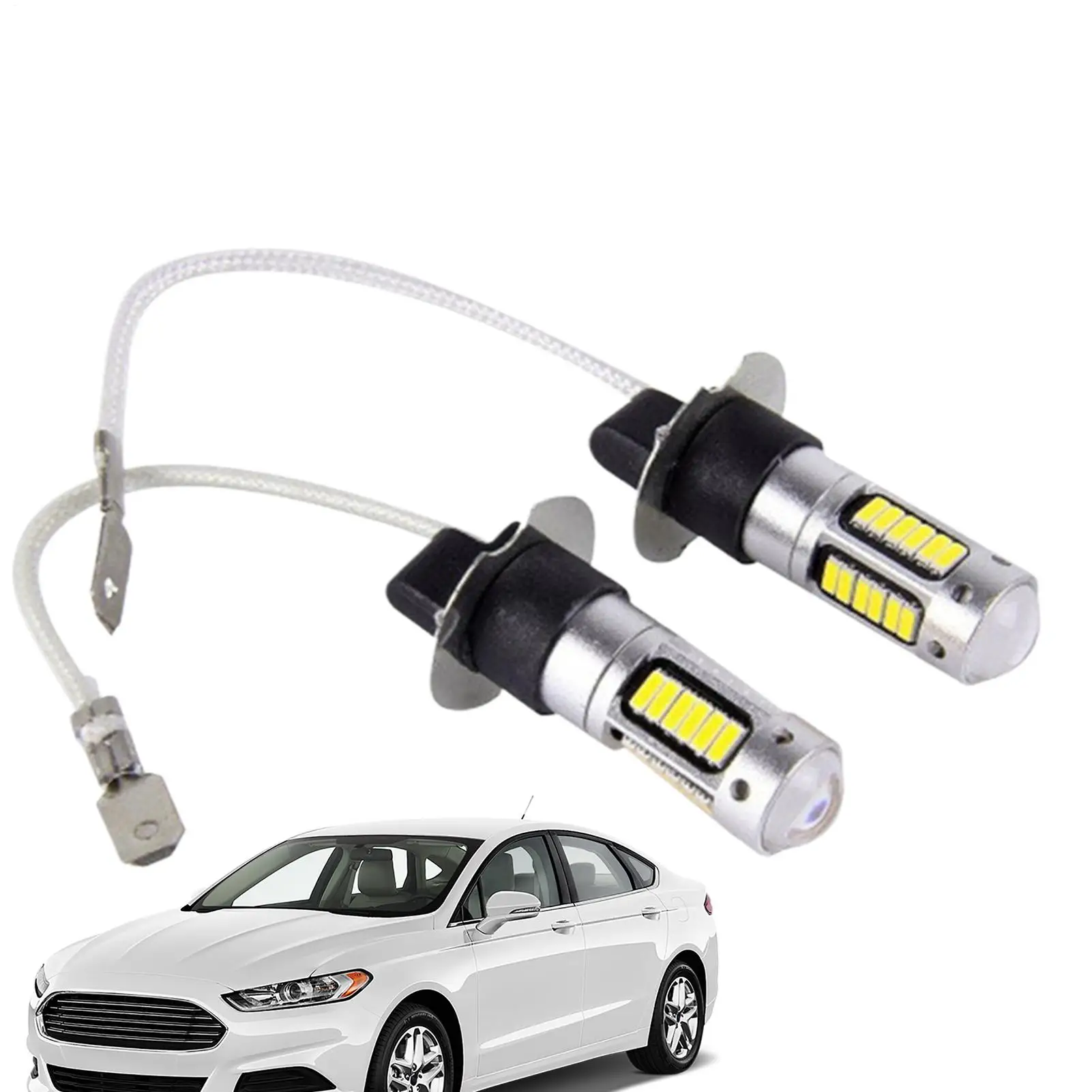 

LED Fog Lights 2 Pieces Front Fog Lights 12V Super Bright High Power Energy-Efficient Headlight for Tractor Mower RV Marine