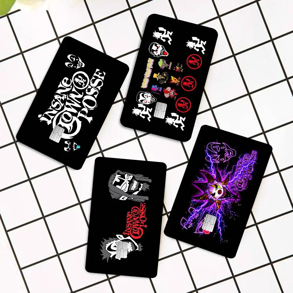 Band I-Insane C-Clown P-Posse Fashion Matte Gold Silver Black Matte Film Skin Sticker Tape for Bank Credit Debit Card