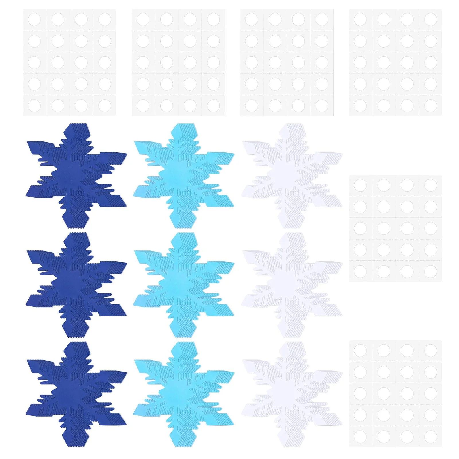 

1Set Paper Snowflake Cutouts 4 Inch Double-Sided Snowflake Paper for Classroom Bulletin Board Christmas Holiday Winter Party