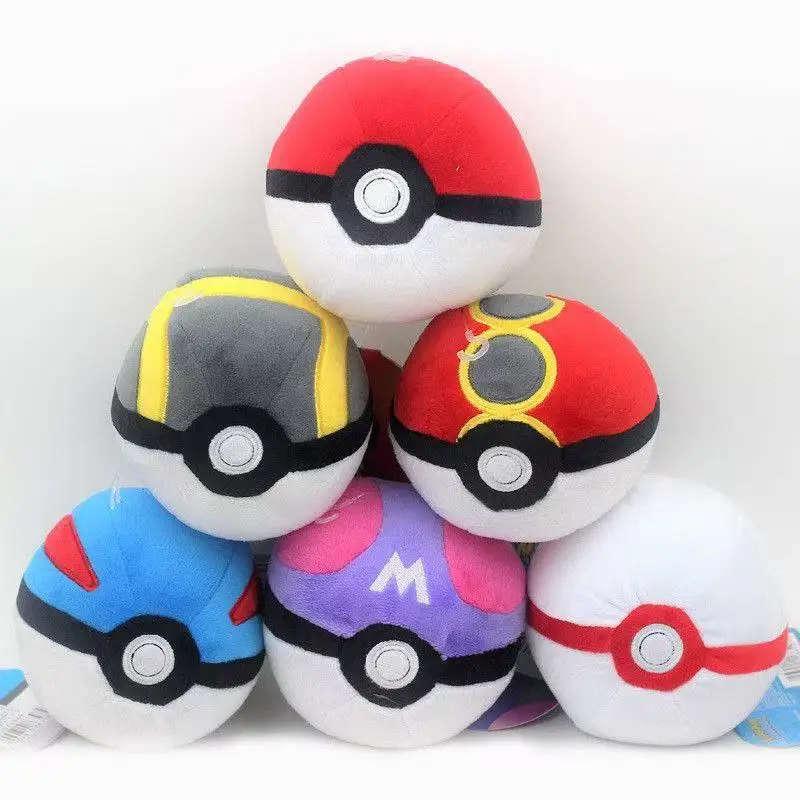 Poke Ball Plush Doll Pokemon Master Ultra Great Ball Butterfly Sylveon Stuffed Doll 10-12CM ACG Game Merchandise Souvenirs Gifts
