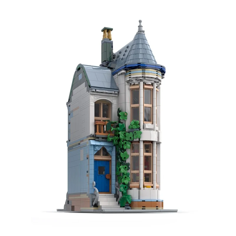 2320 PCS House Street Floral Studio MOC Customize Modular Building Block Creative Design Simple Popular DIY Toy Birthday Gift