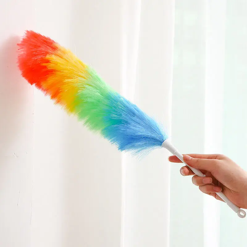 1Pc Anti Static Duster Long Handle Feather Home Office Brush Cleaning Tool 60Cm