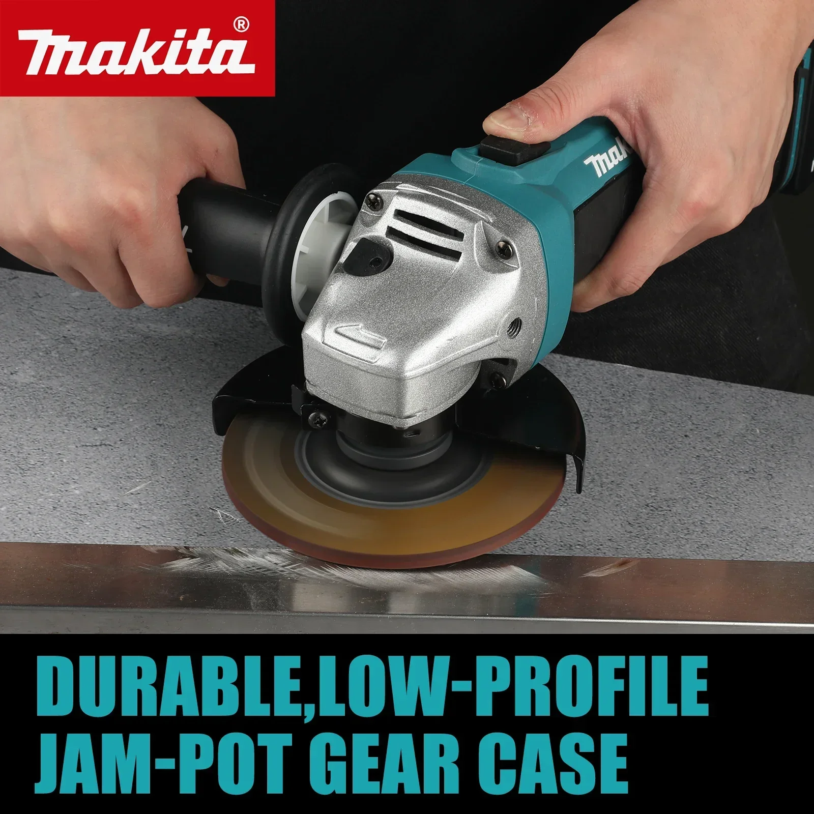 DCA402 Brushless Electric Angle Grinder Rechargeable Cutting Machine High Power Polishing Machine For Makita 18v Battery Pins