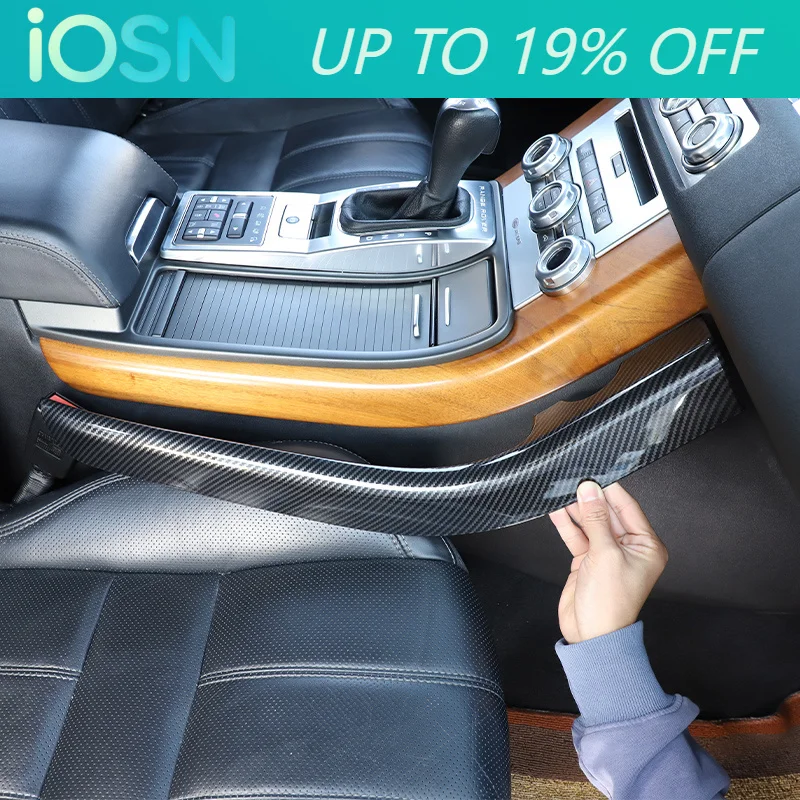 For Land Rover Range Rover Sport 2010-2013 ABS Carbon Fiber Car Center Control Side Decoration Strips Stickers Accessories