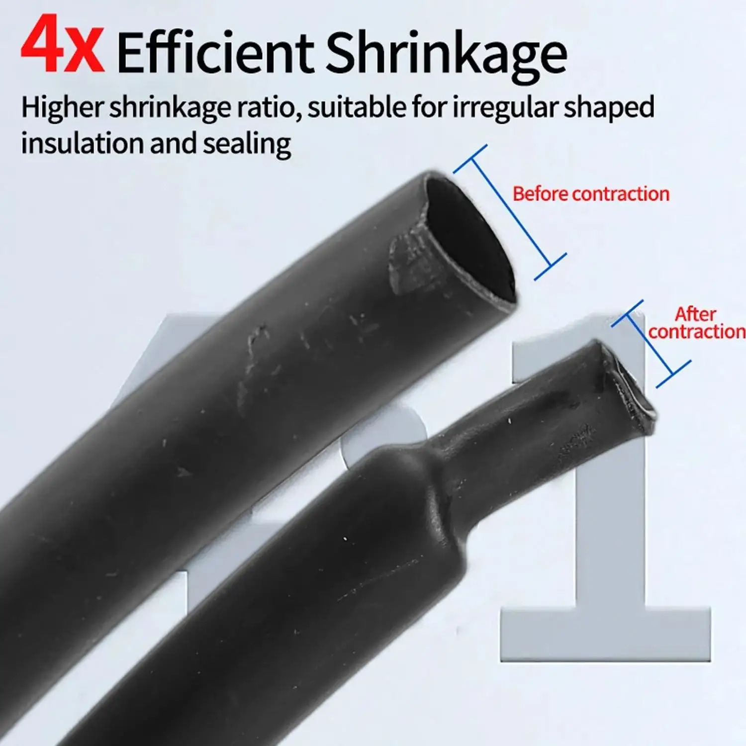 10/12/15/20M 1.6-50mm Adhesive Wire Heat Shrink Tube Waterproof Insulation Cable Protector