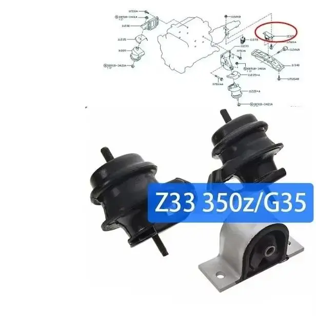 Complete Performance Upgrade Aluminum Polyurethane Transmission Mount Bushing for Z33 350z/G35