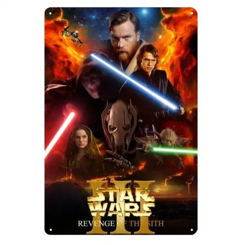 Revenge Of The Sith Movie Metal Poster Tin Sign - 20x30cm Plate