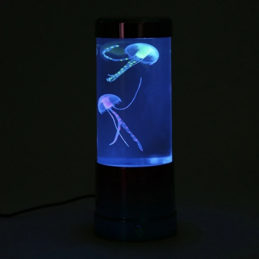1 PC Circular Simulated Jellyfish Lamp Creative Rainbow LED Color Changing Atmosphere Lamp Decoration Living Room Table Lamp