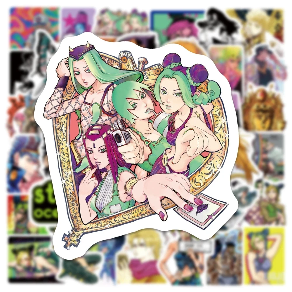 10/30/50pcs Jojo\'s Bizarre Adventure Anime Stickers Cool Girls Jolyne Cujoh Sticker Aesthetics Laptop Bike Joseph Joestar Decals