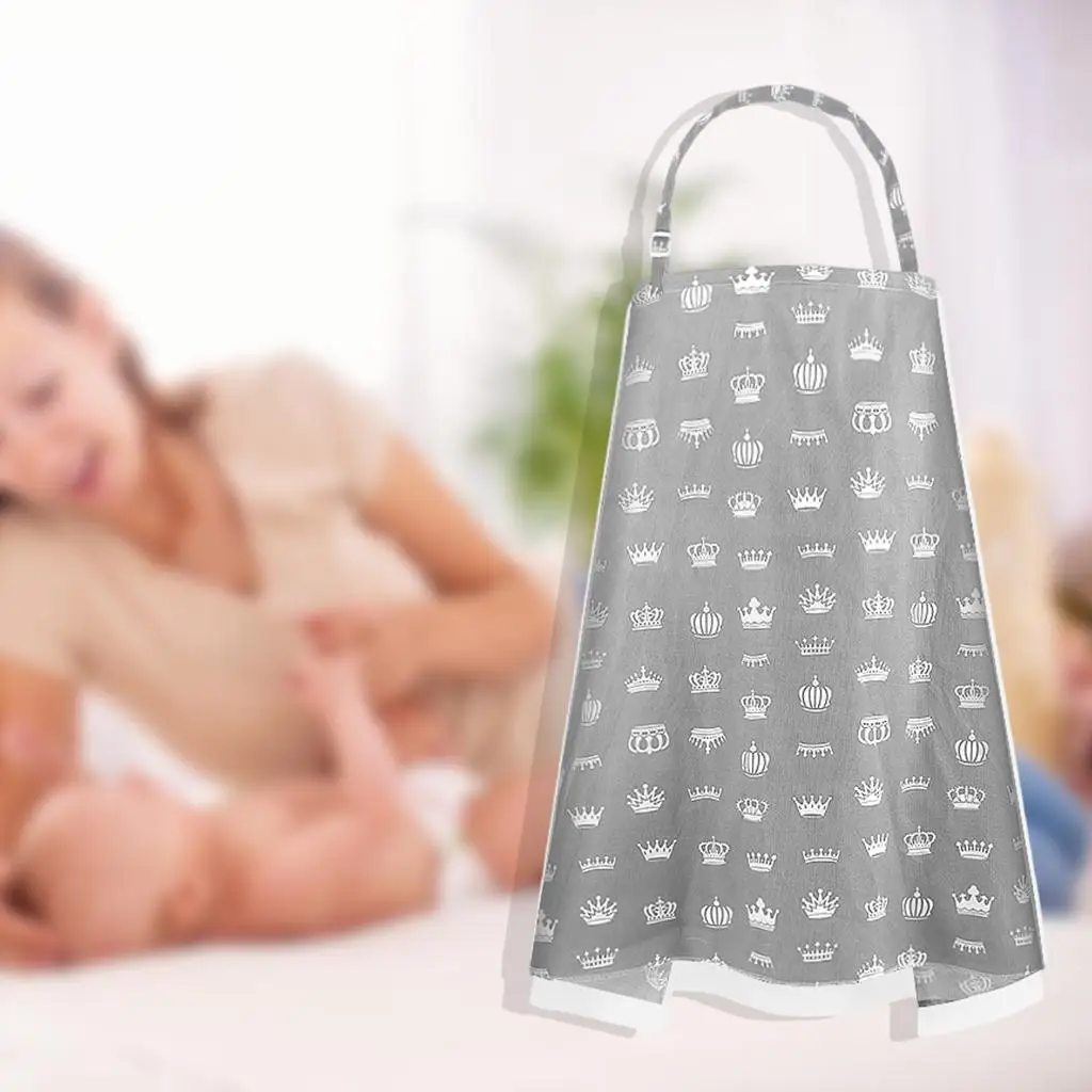 Breastfeeding Cover for Nursing Moms Cotton Gauze Breathable Apron with View Window Privacy Scarf for Baby Car for seat Cover