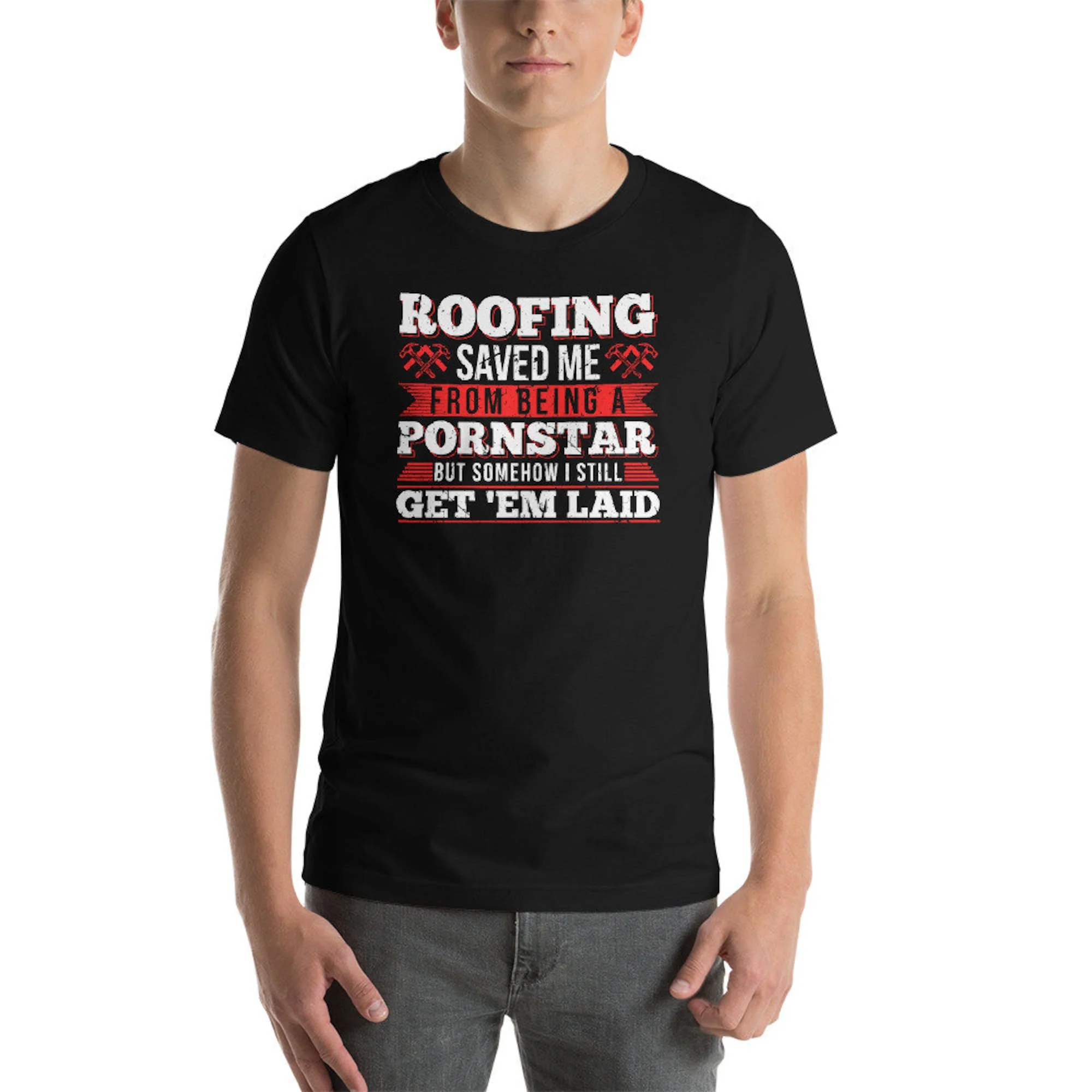 Everybody's A Roofer Funny Roofing Gift Construction Builder Home Improvement Unisex T-Shirt