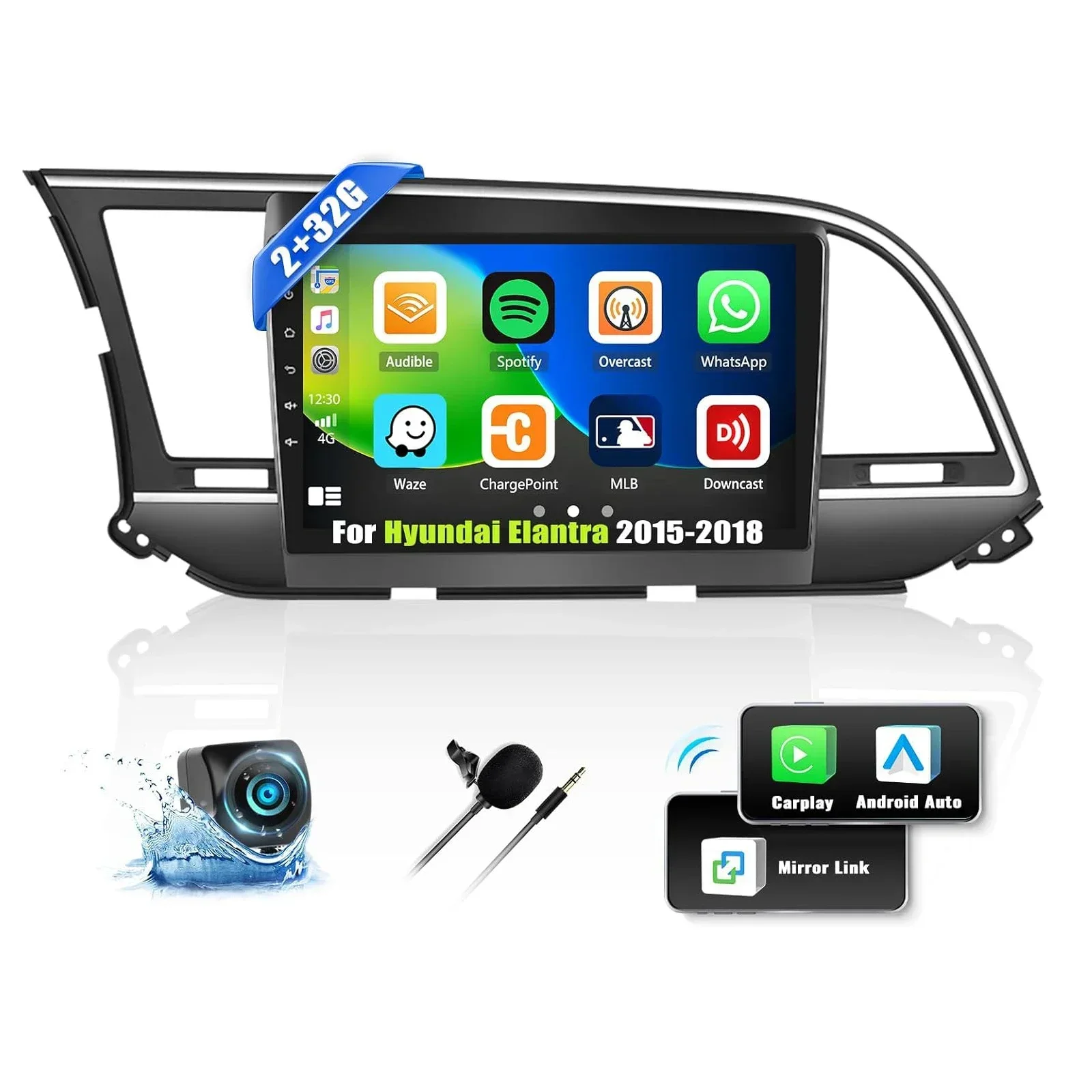 

Android 13 for Hyundai Elantra 2015-2018 with Wireless Carplay&Android Auto 9" Car Radio with GPS Navigation SWC+Backup Camera