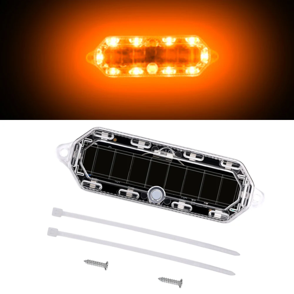 Solar Flashing Signal Light for Bicycle, Motorcycle, Car, SUV, and Van