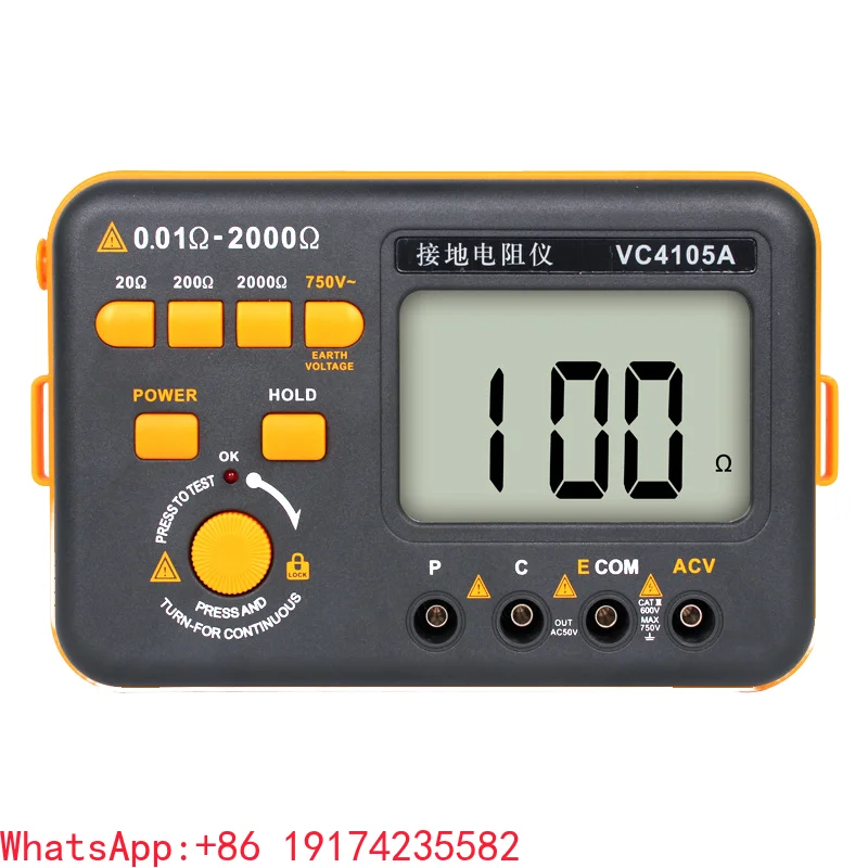 VC4105A Manufacturer's Wholesale Of Measurable Anti-Interference New Energy Photovoltaic Digital Ground Resistance Meter