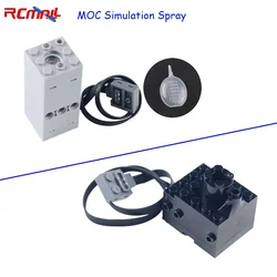 MOC simulazione Spray fumo parti di scarico elettriche per auto Building Blocks treni giocattoli compatibili con blocchi LEGOeds