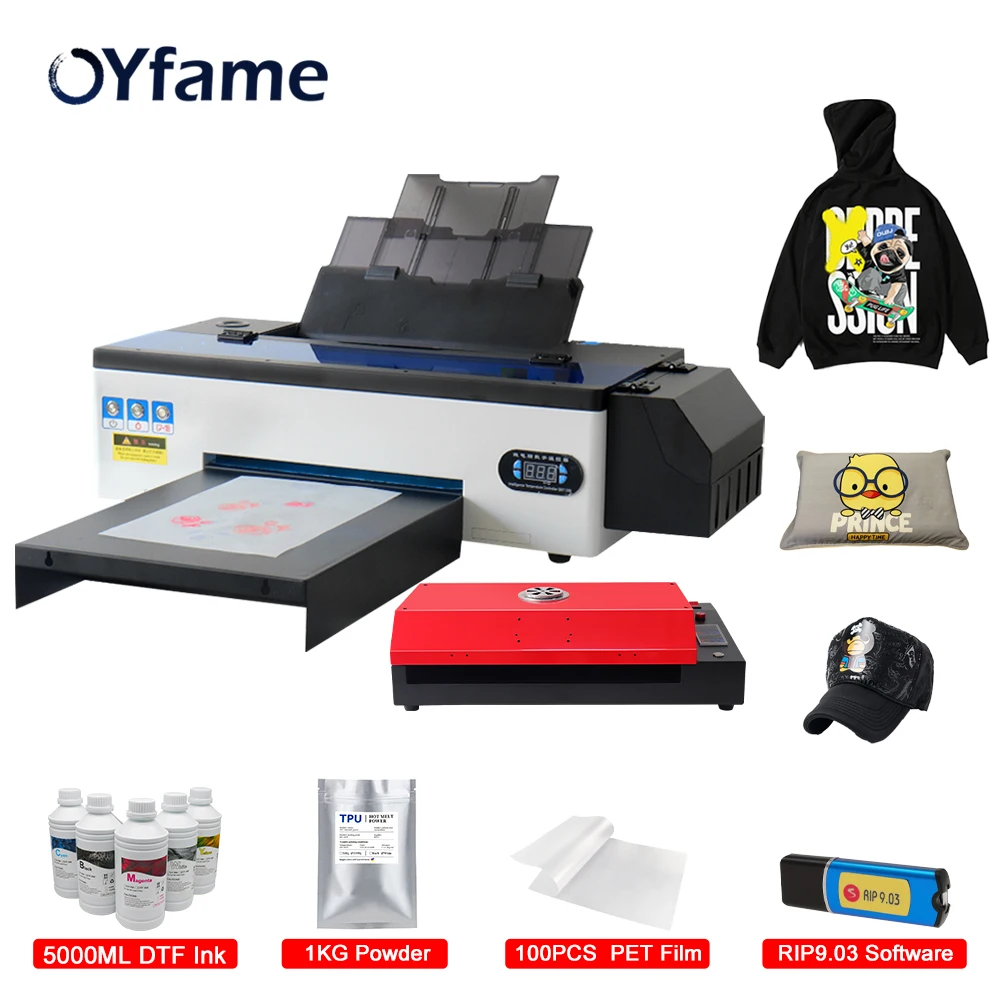 

OYfame DTF R1390 трансмиссионный принтер A3 DTF принтер напрямую к пленочному принтеру для ткани одежды A3 футболок печатная машина