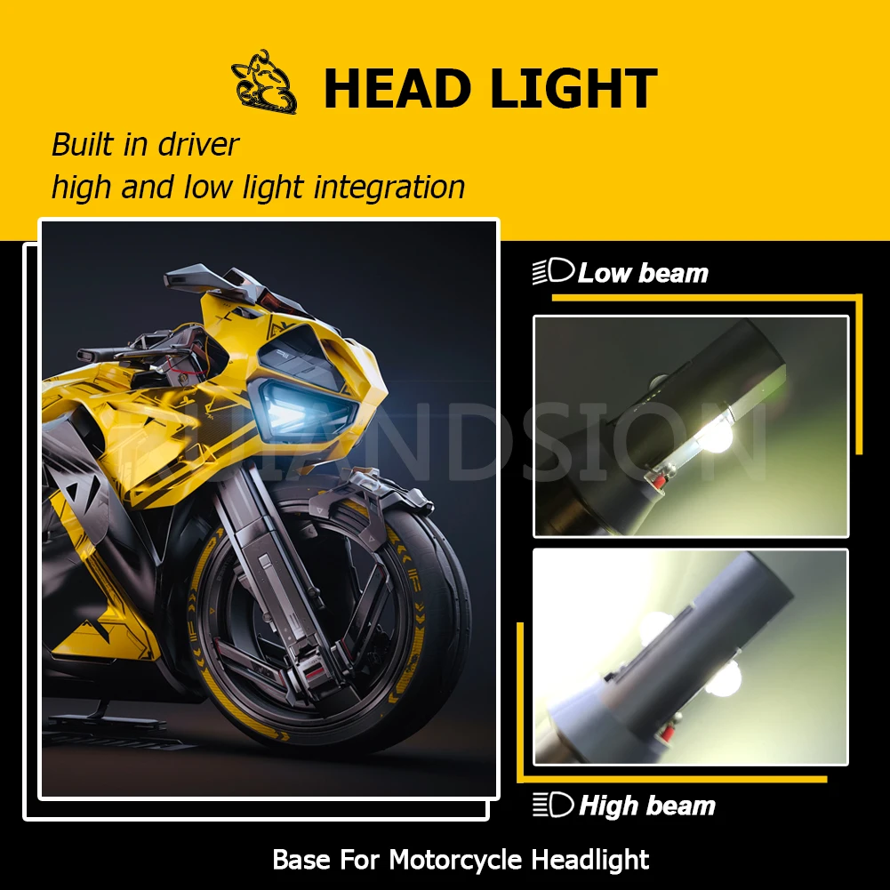 Ruiandsion H6M LED Motorcycle Headlight Bulb P15D 6-24V for Scooter Moped ATV UTV Fit CANBUS Error Free Plug&Play 1Pcs 5