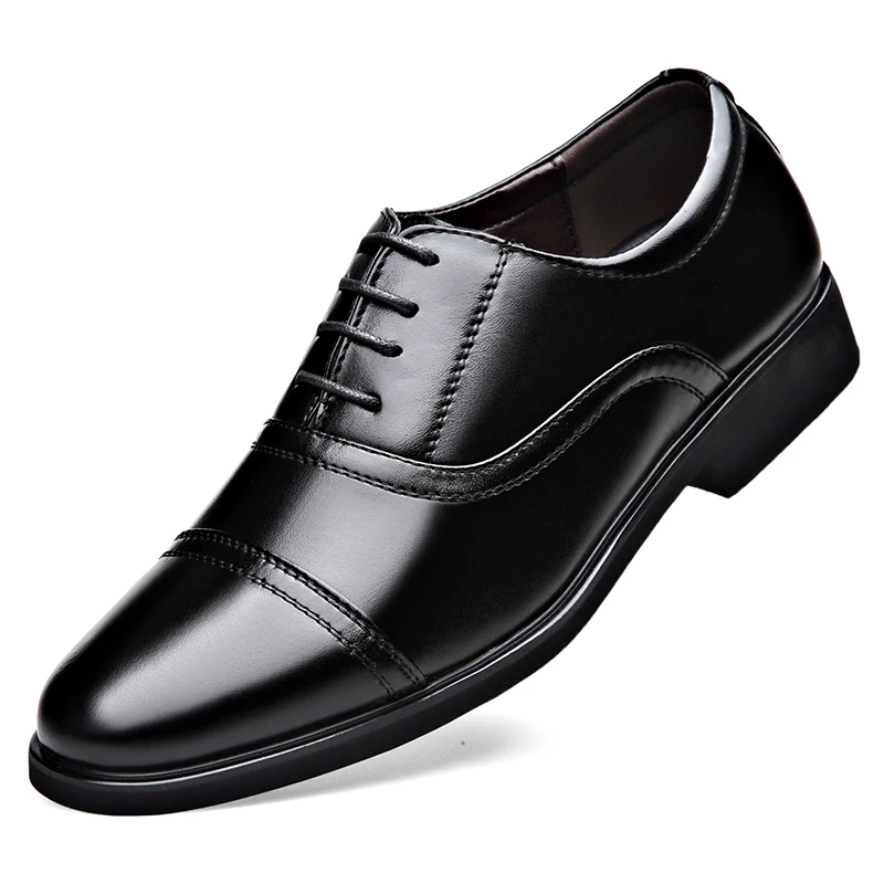 2024 Man Microfiber Leather Shoes Size 38 39 40 41 42 43 44 Man Office Business Dress Leather Flats Man Leather Shoes