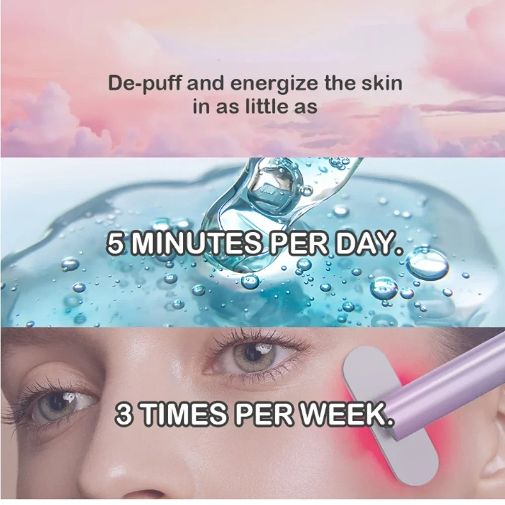 Ems Eye Massager Eye Beauty Instrument Microcurrent Color Light Ion Introduction Vibration Hot Compress Removal of Fine Lines