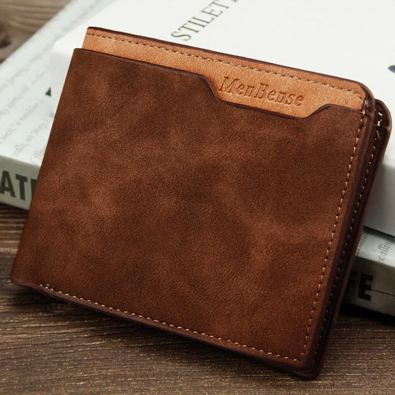 Luxury Men's Wallet PU Leather Card Holders Wallets for Male Short Men Purse Portable Foldable Vintage Billfold Billetera Hombre