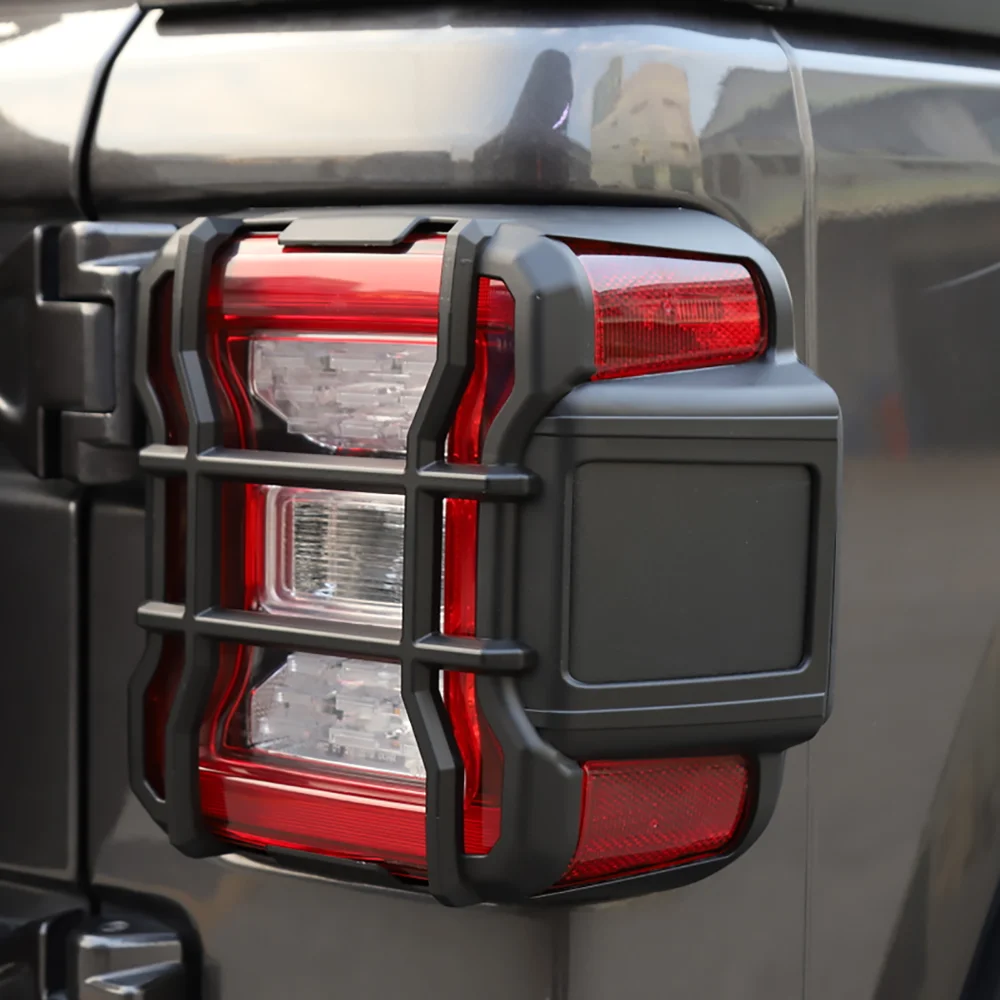 1 Para Osłon Tylnych Lamp do Jeep Wrangler JL JT 2018-2022, Ramka, Osłona Lampy Tylnej, Nylonowa Plastikowa Ochrona, Obudowa — zdjęcie 7