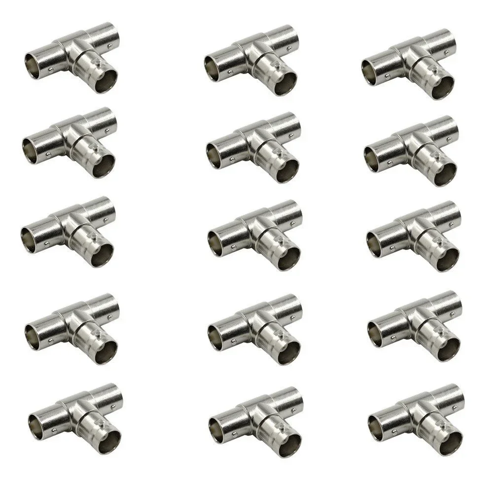 ANPWOO 2pcs/5pcs/10pcs  Right Angle tee security system BNC Connector three male connector for CCTV system